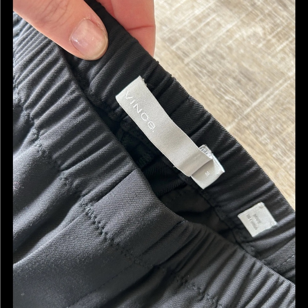 ▶️ Vince Jogger Pants Black Pockets High Rise tapered Women’s M modal blend - Picture 2 of 12